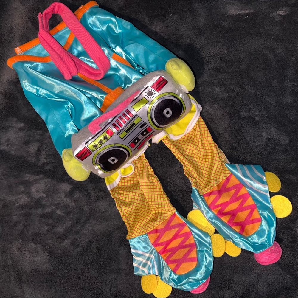 Target Hyde and Eek 90s Style Roller Skates Neon Dog Pet Halloween Costume Sz XL